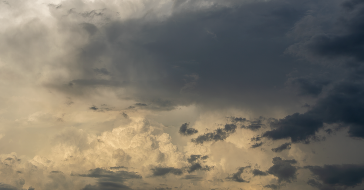 Striking cloudscape featuring dramatic dark storm clouds against a moody sky.